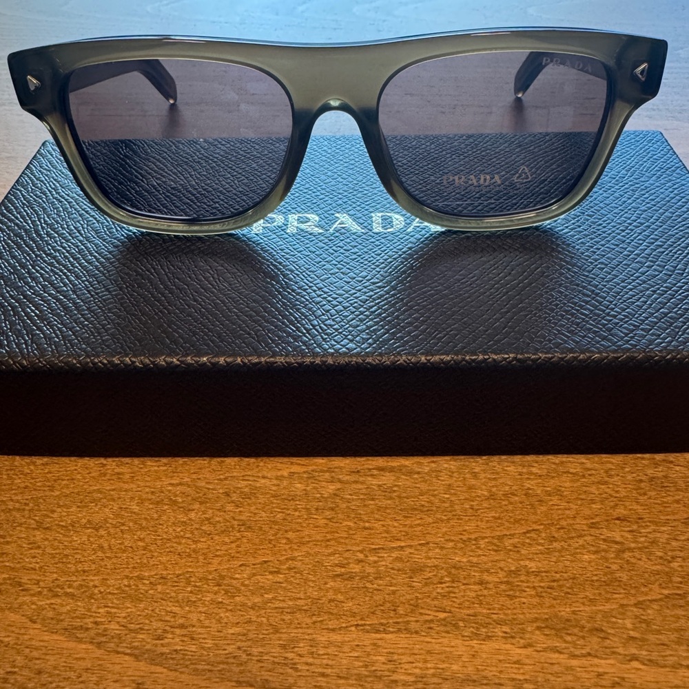 Prada Men's Sunglasses with Green Frame